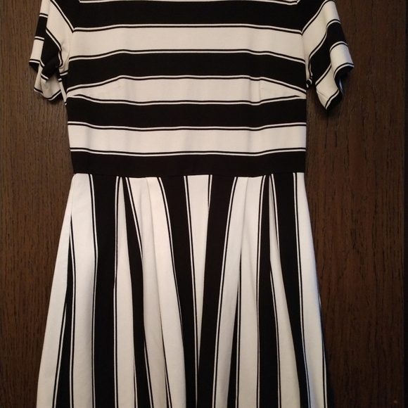 LOFT Black & White Striped Dress - Picture 5 of 7